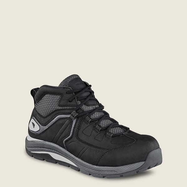 Red Wing Work Shoes Black/Grey - Mens Cooltech™ Athletics - Waterproof Safety Toe - 4529-GEYZT